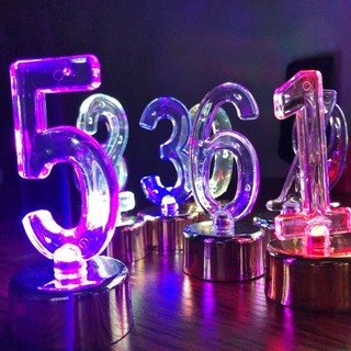 Personalize 1pc eletrônico velas multi cor piscando número led chá luz diy contagem regressiva noite