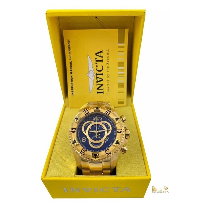 Relogio Invicta Reserve Excursion 6469 18k 100% Original 18k