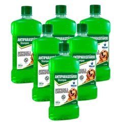 Kit 6 Shampoo Antiparasitário World Veterinária Dug's para Cães - 500ml
