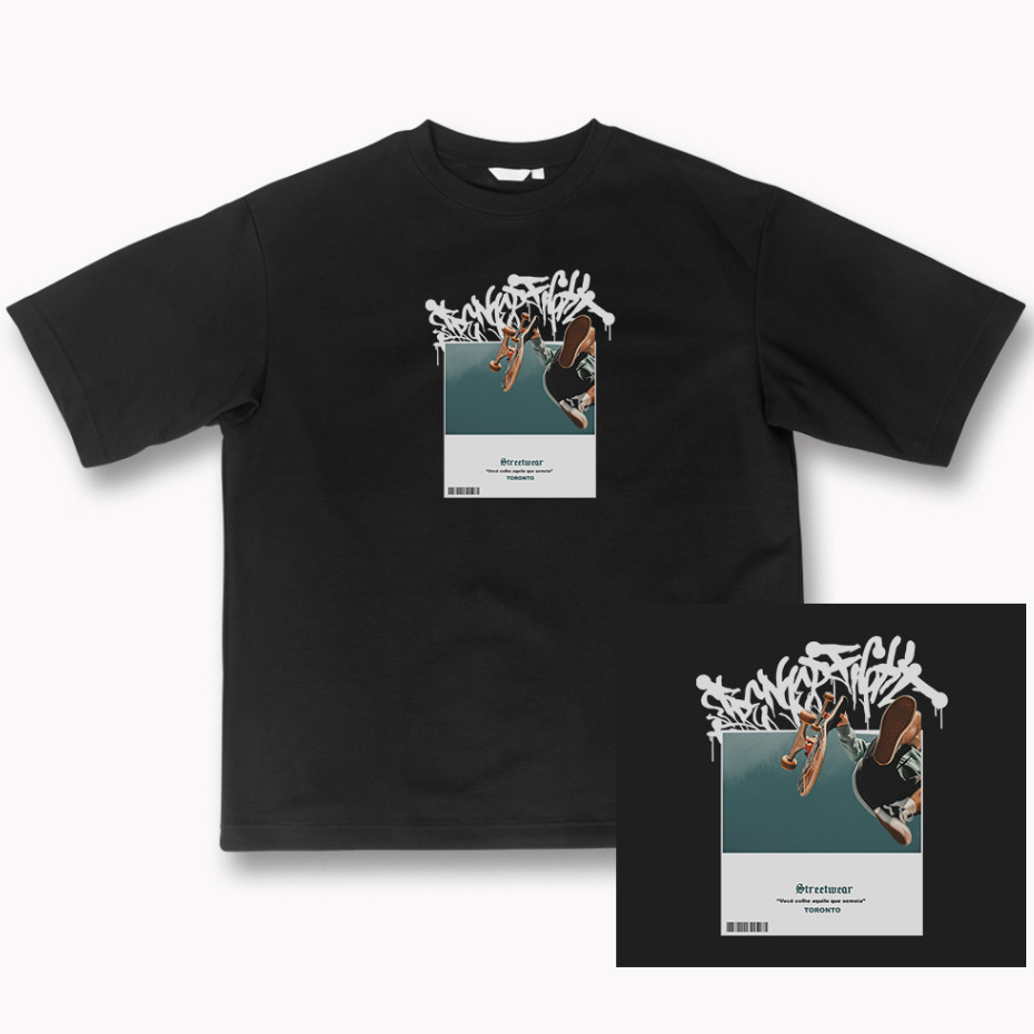 Camiseta Oversized Masculina Feminina T-shirt OVERSIZED estampada blusa camisa Streetwear em algodão  modelo skate Premi