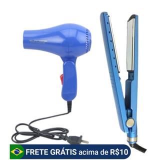 Secador Kit Dobrável e Chapinha de Cabelo Nano Titanium 450° em Oferta na Shopee