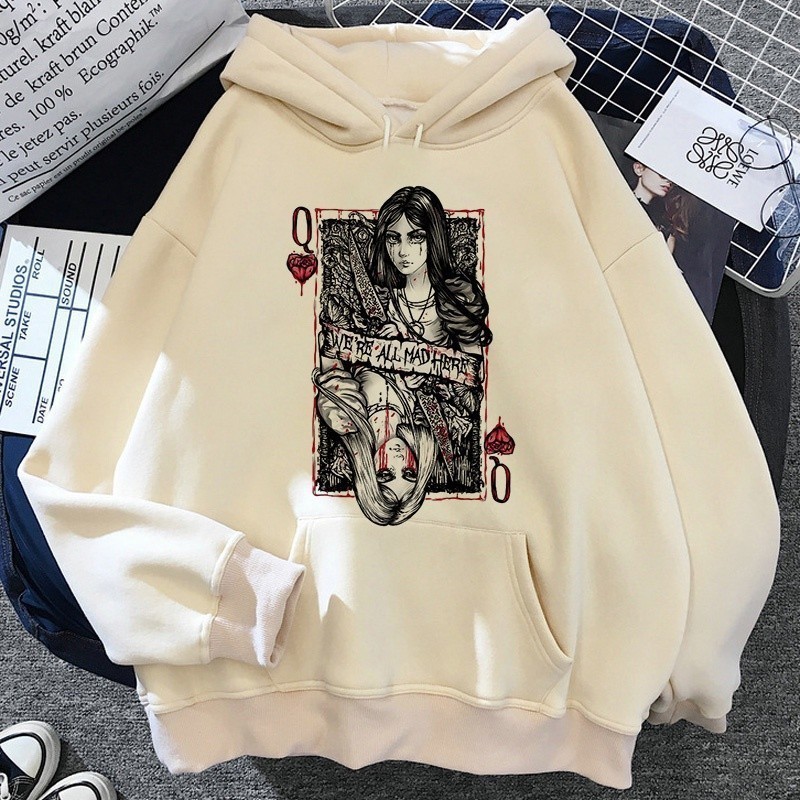 Moletom Canguru Algodão Unissex Com Capuz Alice Madness Jogo Eletrônico