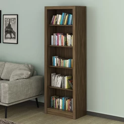 Estante para Livros 4 Prateleiras Nogal Me4104 - Tecno Mobili