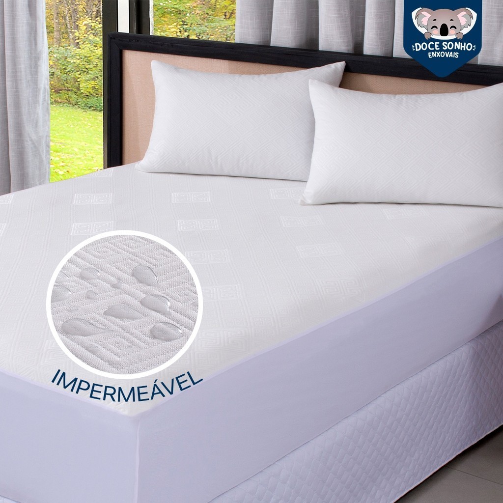 Protetor Impermeável Premium SUPER SILENCIOSO Tecido Jacquard 100% Impermeável