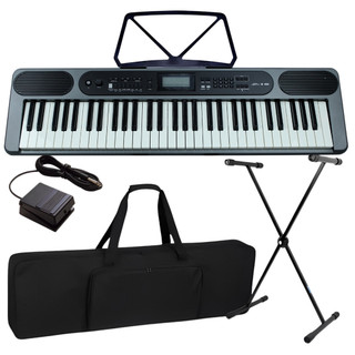 Kit Teclado Musical Bravo Bp399 61 Teclas Sensitivas Bluetooth + Capa Suporte Pedal em Oferta na Shopee