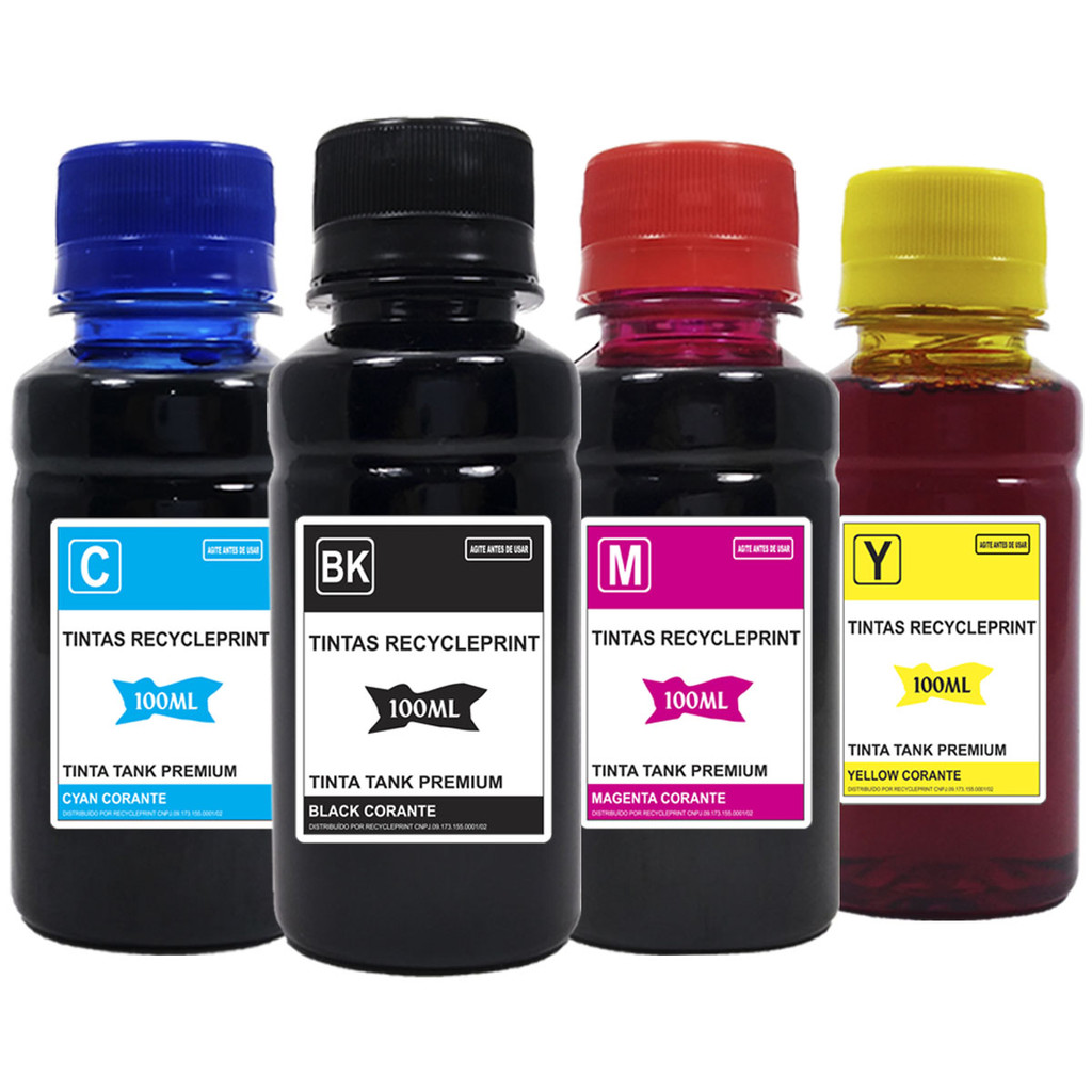 4 Refil Tinta Compatível Epson Xp231 Xp241 Xp431 Tx133 Tx135