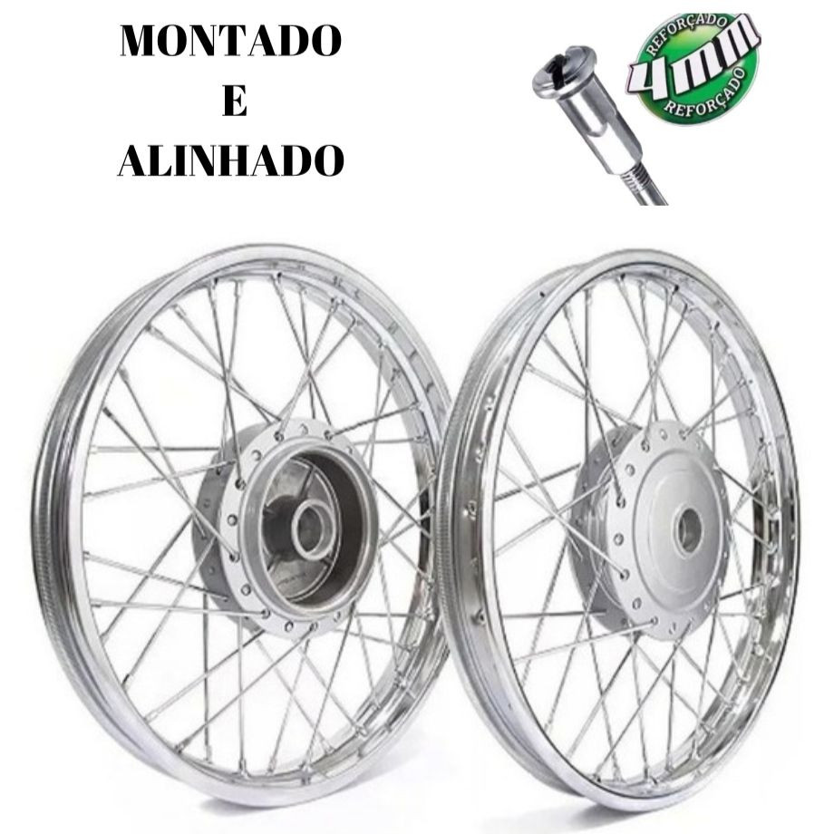 Par Aro Roda Raio 4mm Moto Cg Titan Fan 150