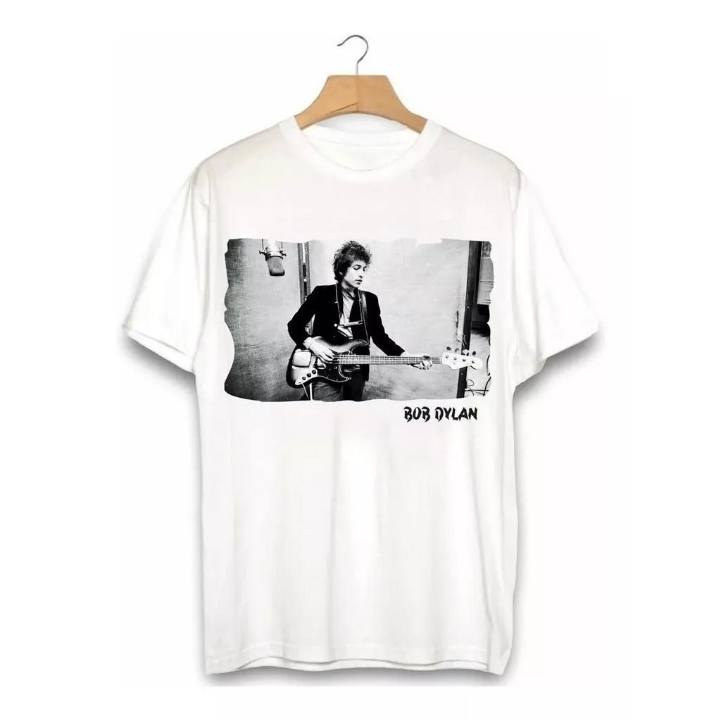 Camiseta Bob Dylan Contrabaixo Camisa Poliéster