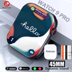 2026 smartwatch 9 pro Carregamento sem fio relógio inteligente 2.02 inches Série 9 Bluetooth Call