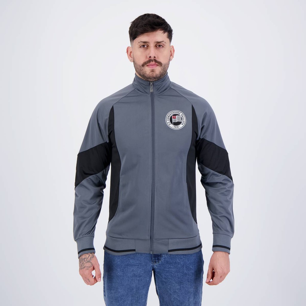 Jaqueta Corinthians Trilobal Cinza em Oferta na Shopee
