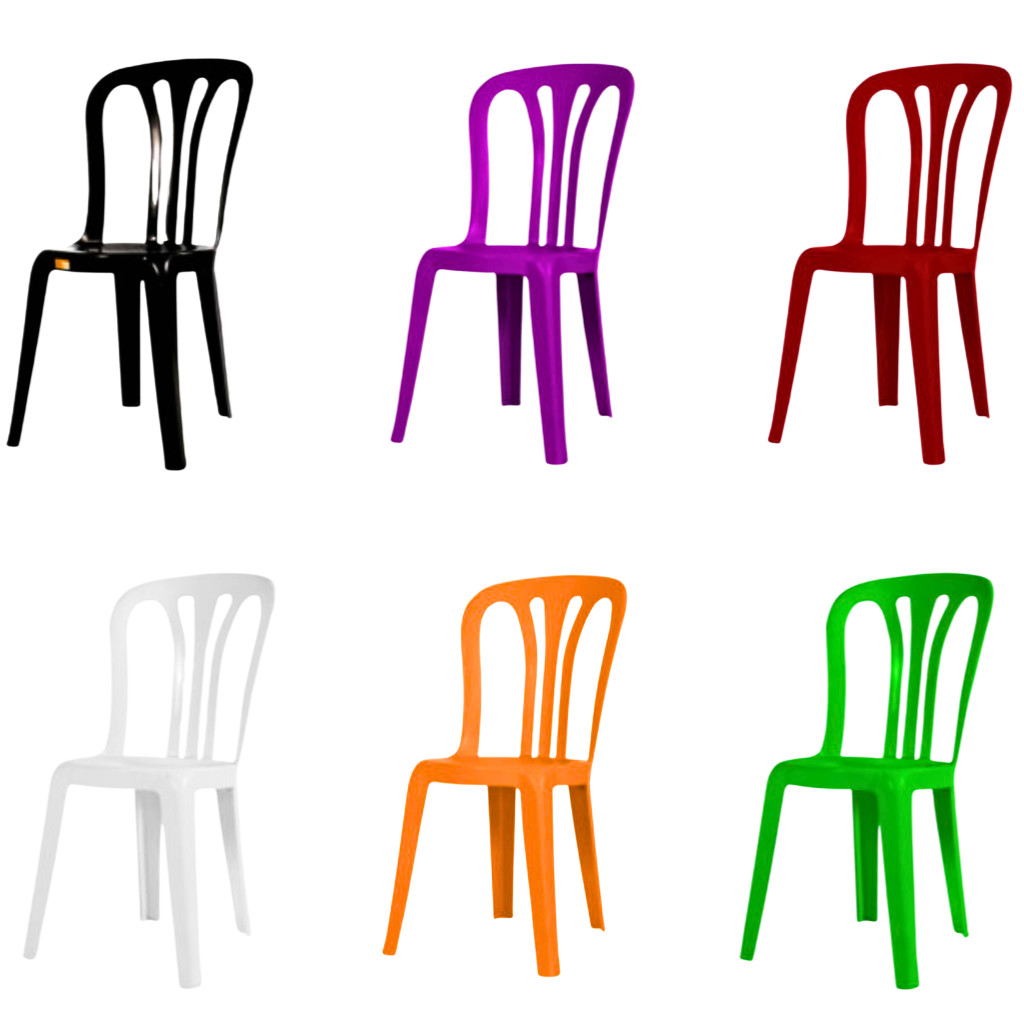 Cadeira de Plástico Tulipa Vaplast Sem Braço Bistrô Para Jardim, Eventos e Buffet Capacidade Até 140KG com Anti-UV