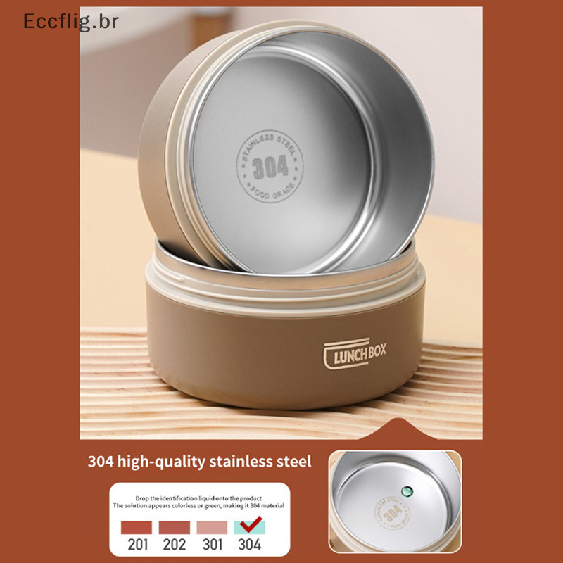 Conjunto De Lancheiras Eccflig Bento Caixa De Almoço Portátil Keep Warm Lunch Container Com Saco Isolado 304contêiner Térmico De Aço Inoxidável BR