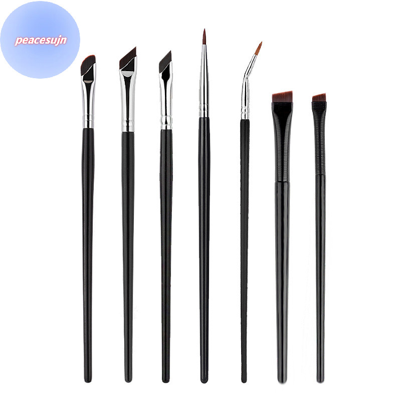 Peacesujn 7Pcs Upgrade Blade Eyeliner Escova Para Sobrancelhas Ultra Fina Ângulo Fino Lisa Sob Os Olhos Coloque A Maquiagem BR