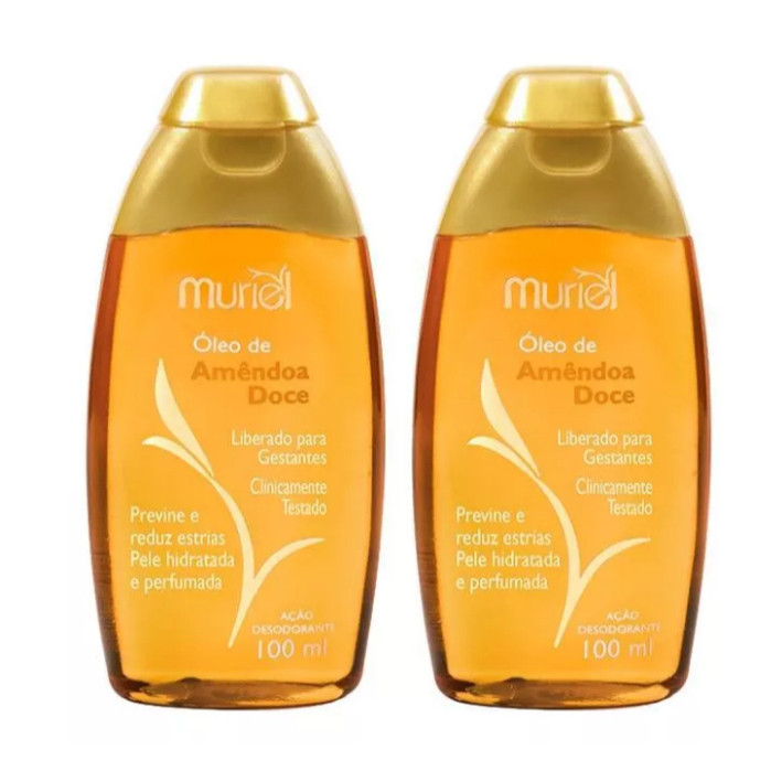 Óleo Corporal Muriel 100ml Amêndoa Doce - Kit C/2un em Oferta na Shopee