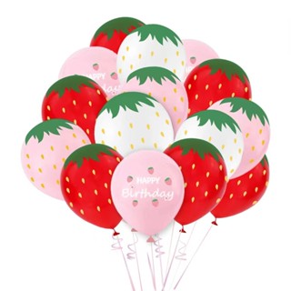 20Pcs Balões De Morango Para O Primeiro Balão Sweet One Birthday Party Bouquet Balloon Kids Summer Fruit Theme em Oferta na Shopee