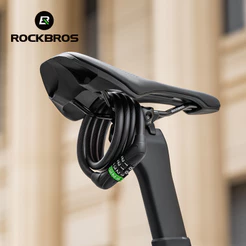 ROCKBROS Cabo De Aço Senha Trava Anti-Furto Corrente Portátil Leve E Durável Universal MTB Road Bike Lock