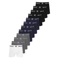 Kit 12 Cuecas Boxer Masculina Microfibra Polo Wear
