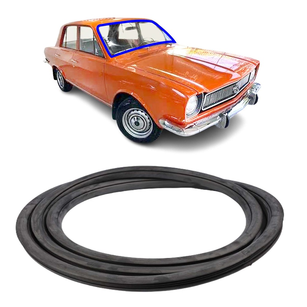 Borracha com Rasgo para Friso Vidro Parabrisa Ford Corcel I 1968 a 1977 Borrachauto