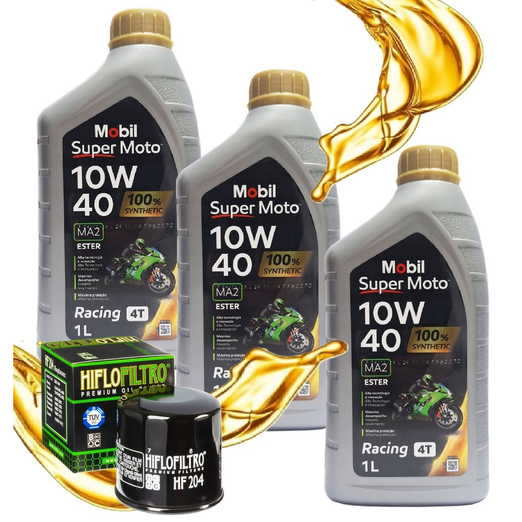 Troca de Óleo Mt03 Mt07 Mt09 R3 Xj6 R6 Mobil Sintético 10w40 + Filtro Hiflo em Oferta na Shopee
