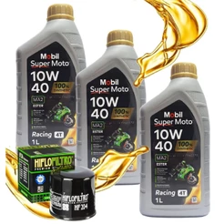 Troca de Óleo Mt03 Mt07 Mt09 R3 Xj6 R6 Mobil Sintético 10w40 + Filtro Hiflo