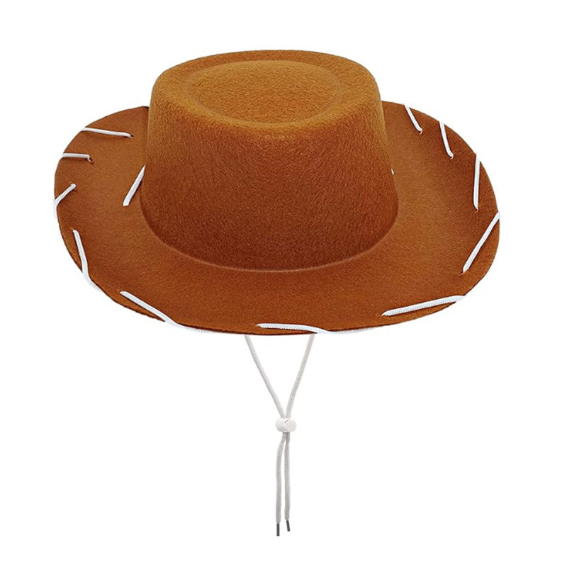 Chapéu De Cowboy Marrom Para Crianças West Dayan Dick Com Corda