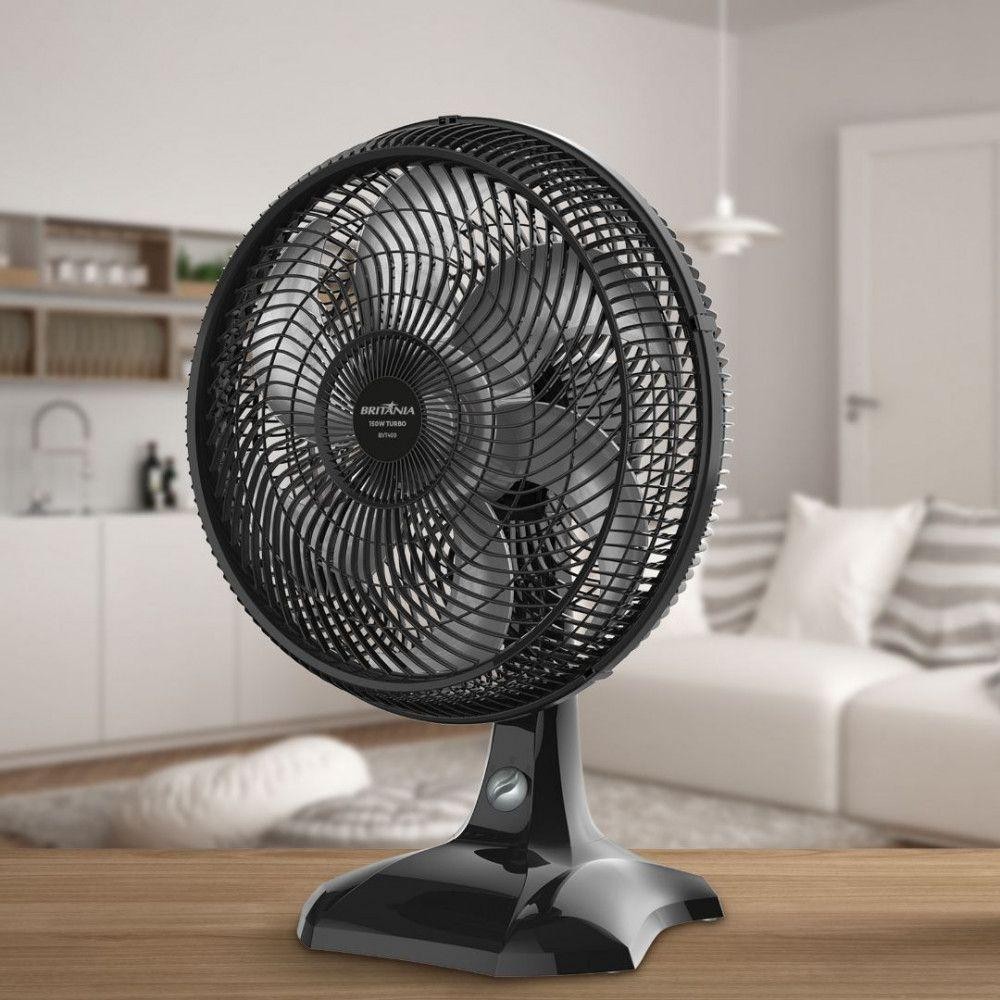 Ventilador De Mesa Britânia 3 Velocidades 40cm Bvt400 Preto 127 V em Oferta na Shopee