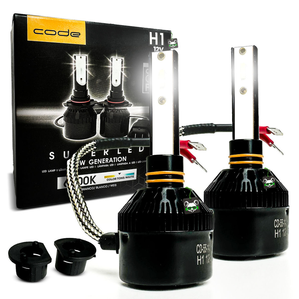 Par Super Led 3200l Tipo Xenon 8000K Encaixe H1 Lâmpada Automotiva em Oferta na Shopee