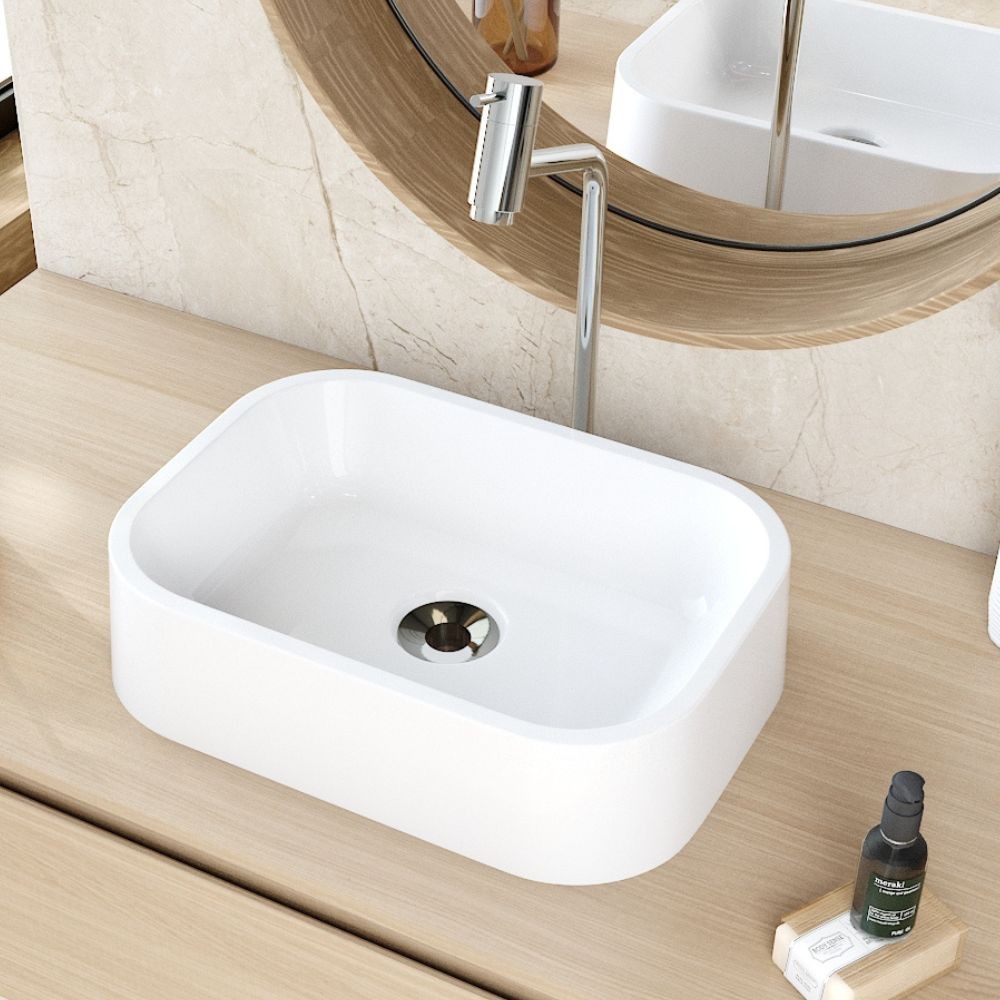 Cuba de Apoio Retangular Para Banheiro Lavabo C01 BR37W Branco - Lyam em Oferta na Shopee