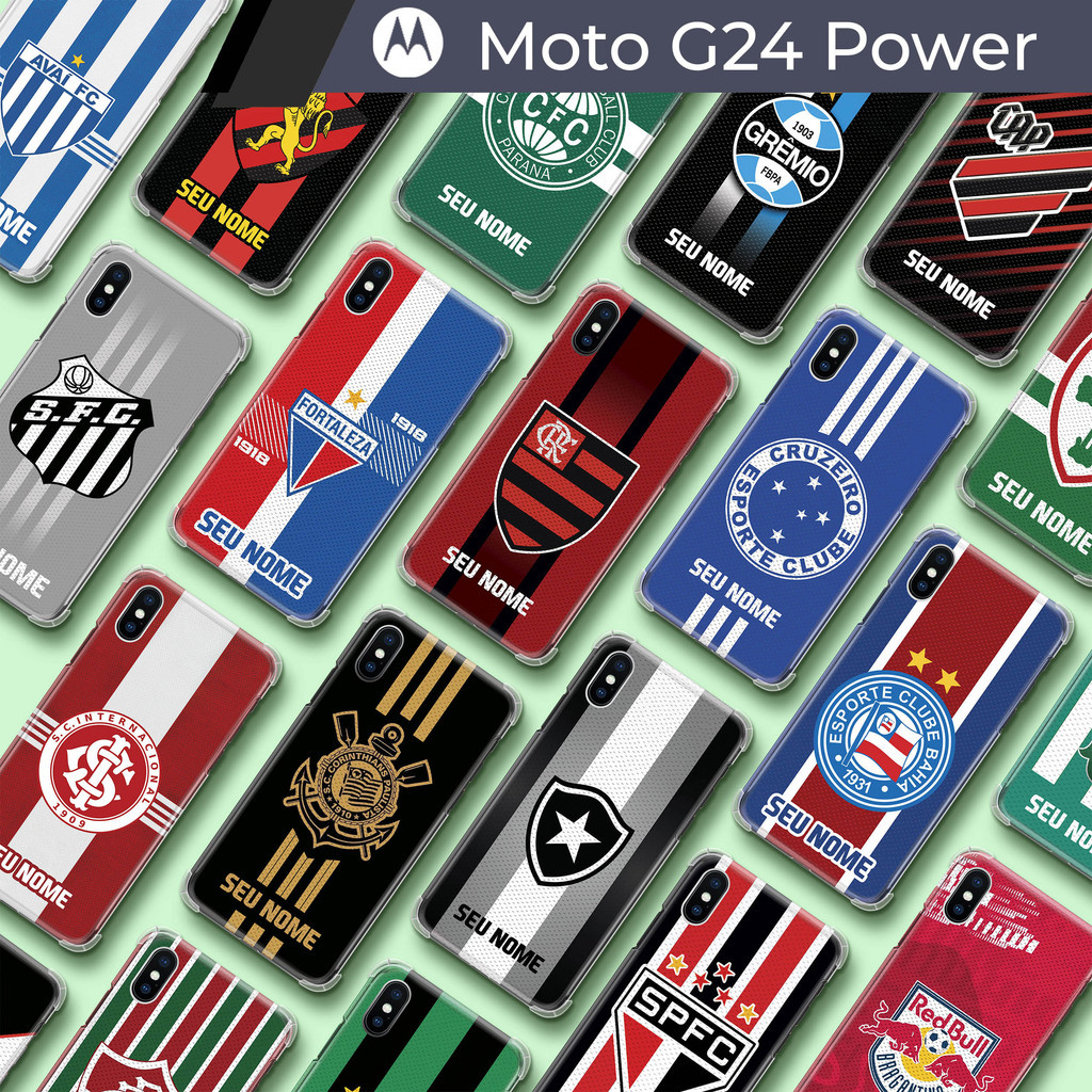 Capa Capinha - Motorola Moto G24 Power - Futebol Times do Brasil Personalizada