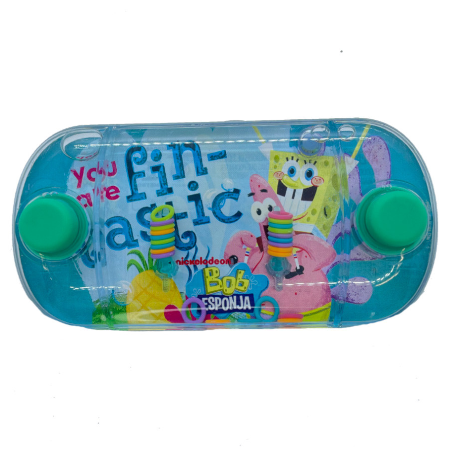 Mini Brinquedo Jogo Argola de Mão Bob Esponja - Verde - 1 unidade - Rizzo - Mom & Baby