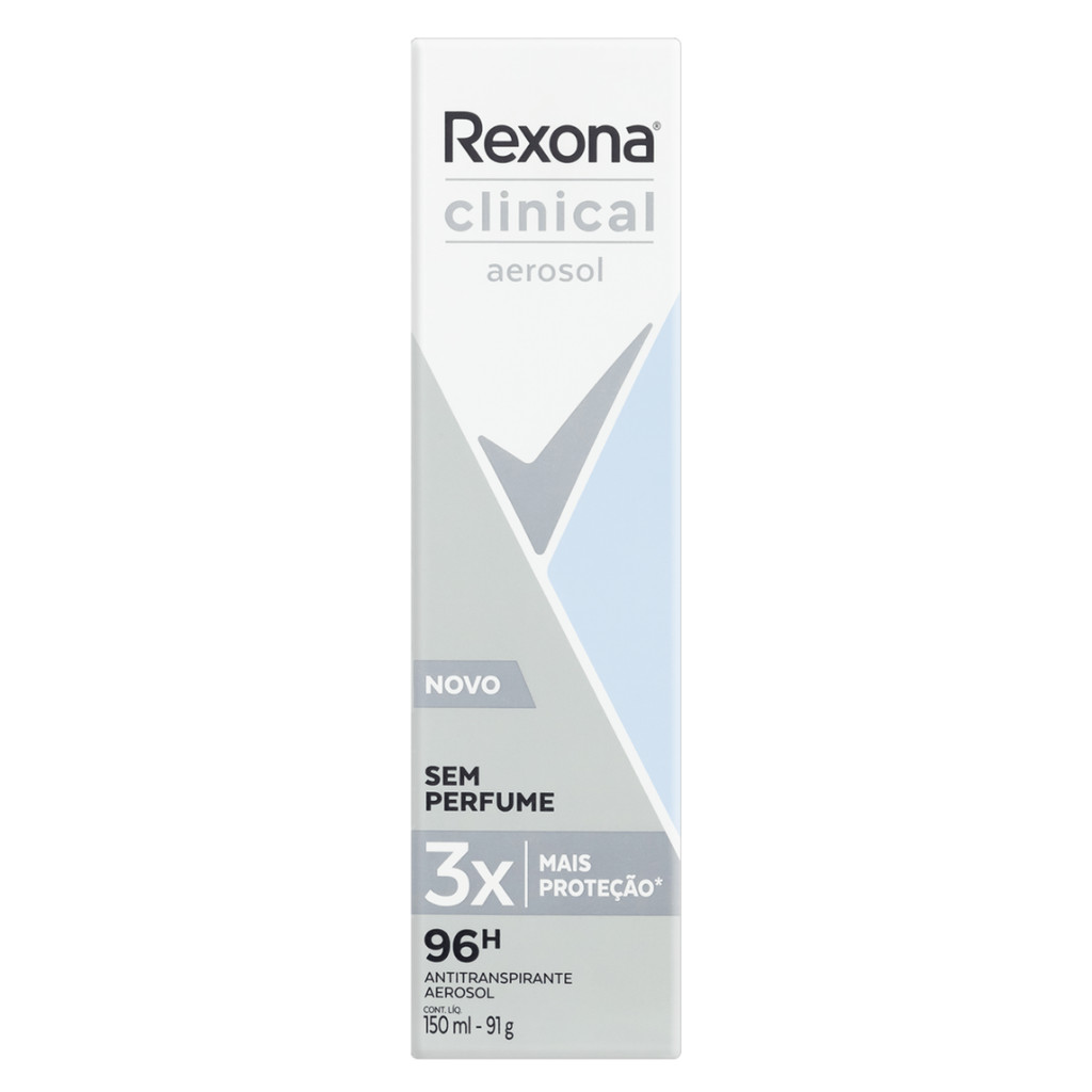 Desodorante Rexona Aerosol Feminino Clinical Sem Perfume 150 ml