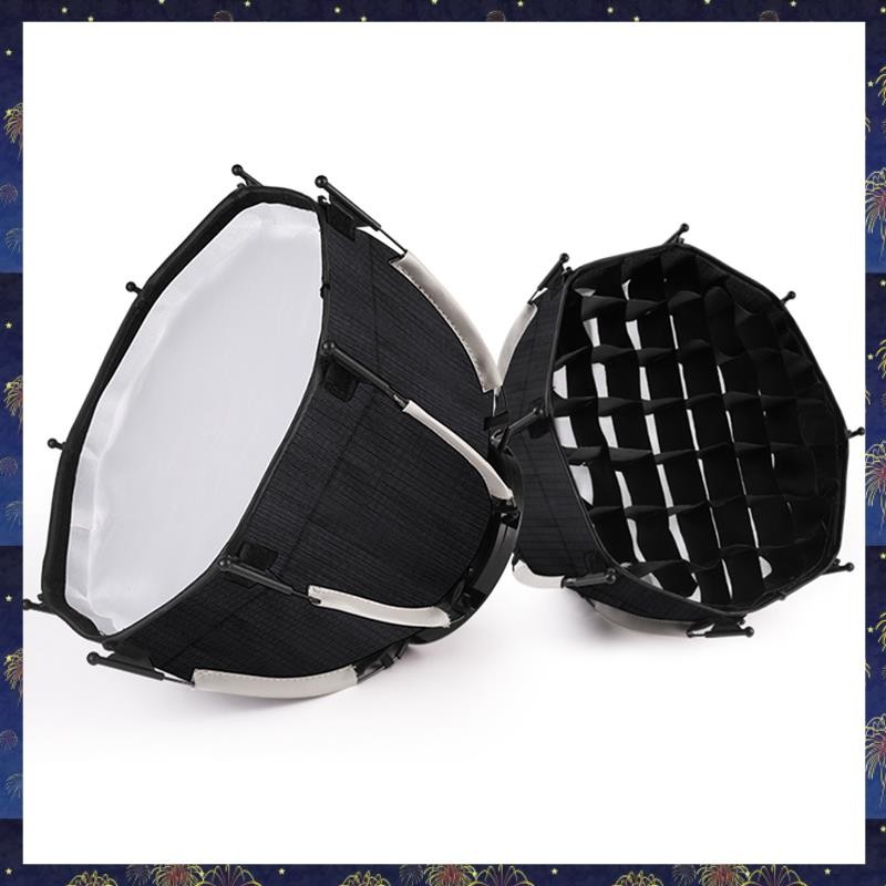 (Pwxs) 30cm Octogonal Softbox Mini Bowens Mount Liberação Rápida Honeycomb Grid Para ZU60 Ou M60 COB Fill Light Studio