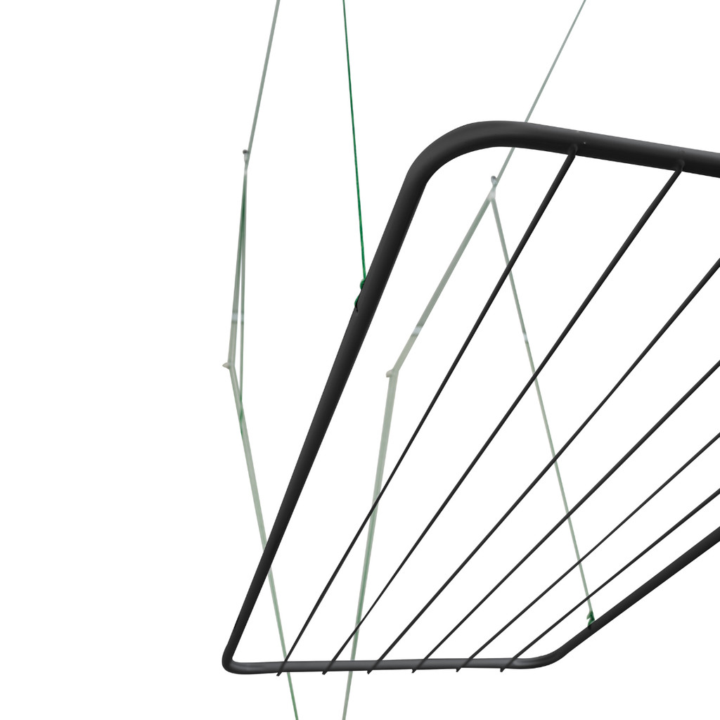 Varal De Teto 100% Aço 100cm ou 120cm C/ Kit De Instalação Parafusos Fixação Secagem Roupas 13kg