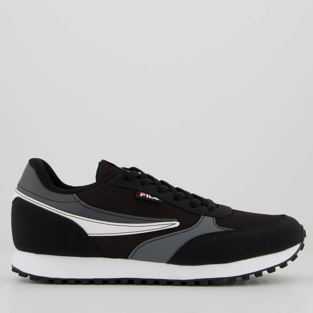 Tênis Fila Renno Classic Cinza e Branco em Oferta na Shopee