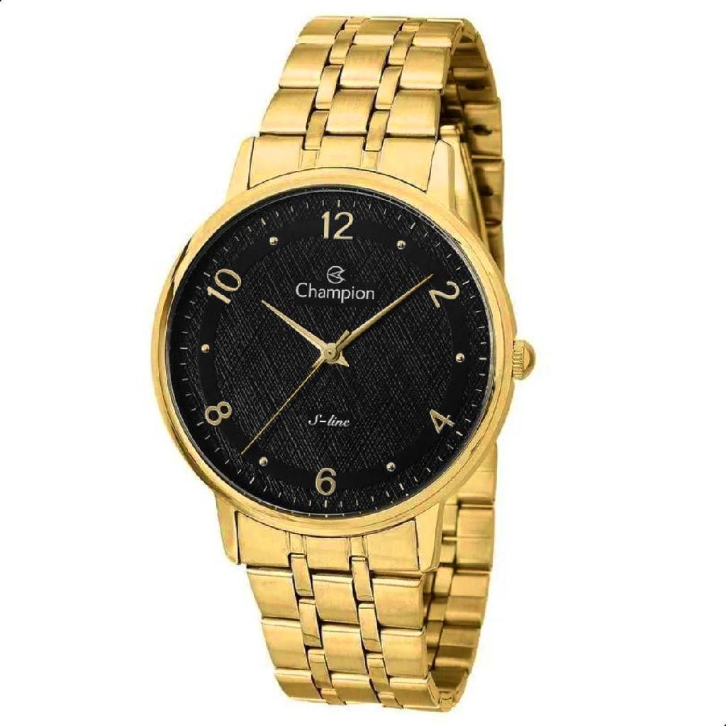 Relógio Masculino Champion Sport Fino Dourado Slim Original CN21194U Relógio De