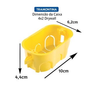 Caixa Embutir Tramontina Drywall Gesso 4x2 Retangular amarela em Oferta na Shopee