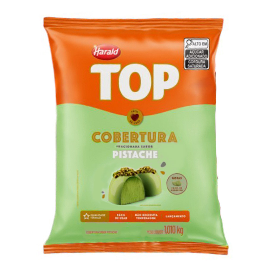 Cobertura em Gotas Pistache - Top - 1,010kg - 1 unidade - Harald - Rizzo - Food & Beverages