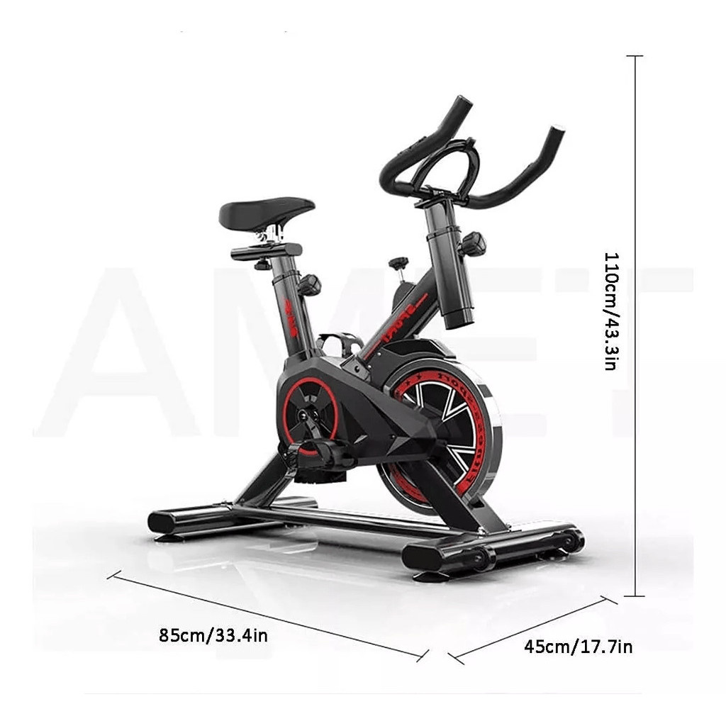 Bicicleta Spinning Ergométrica Semi Profissional Sport Preto até 120kg