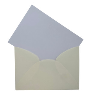 Envelope Social Marfim + Cartão Branco Atacado | Cartão de Agradecimento | Cartão Visita Elegante 100 Unidades