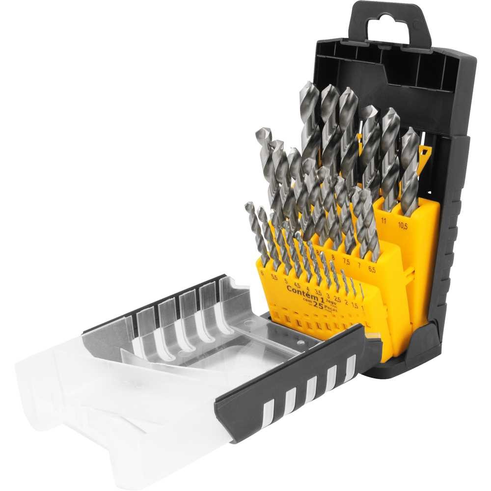 Jogo De Brocas Aço Rápido Din 338 10 A 13 Mm 25 Pçs Vonder