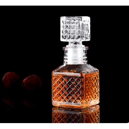 Mini Licoreira Garrafa Vidro 50ml Unidade Licor Com Tampa Miniatura