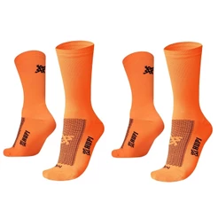 Kit 02 Pares Meia HUPI Corrida Bike Lisa Cano Médio, Tam 36-42