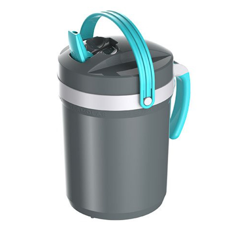 Jarra Térmica Fliptop Cinza Plus 2,5 Litros Para Suco Chá Tereré Bebida Gelada Termolar