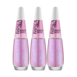 Kit 3 Esmalte Impala A Cor Da Sua Moda Unha Paraíso Perolado