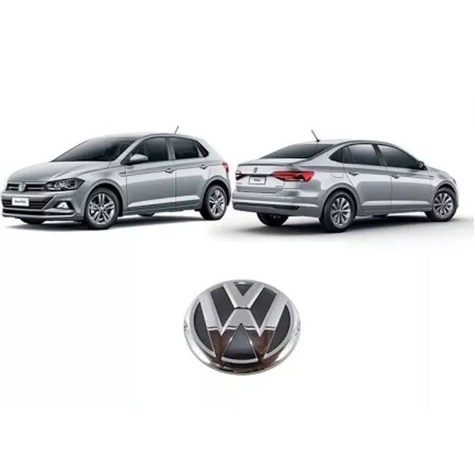 Emblema tampa traseira Volkswagen Polo 2018 a 2022 1.0 Flex