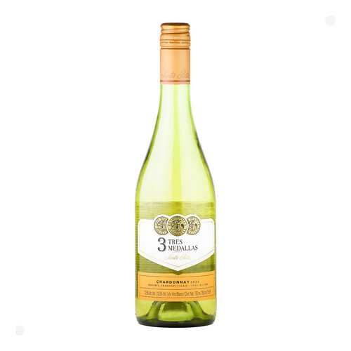 Vinho Chileno Santa Rita 3 Medallas Chardonnay  Branco 750 ml em Oferta na Shopee