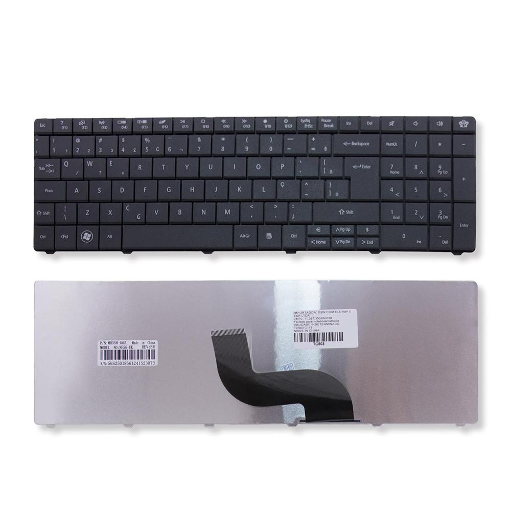 Teclado para Notebook Gateway NV55C | Preto ABNT2 em Oferta na Shopee