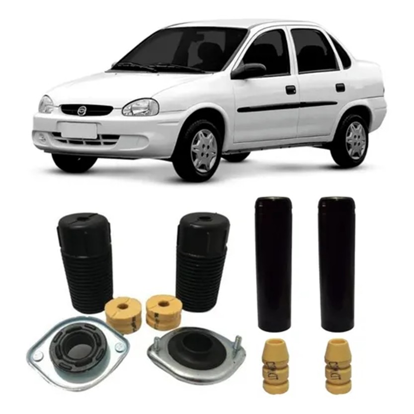 Kit Batente + Coifa + Coxim Amortecedor Corsa 96 97 98 99