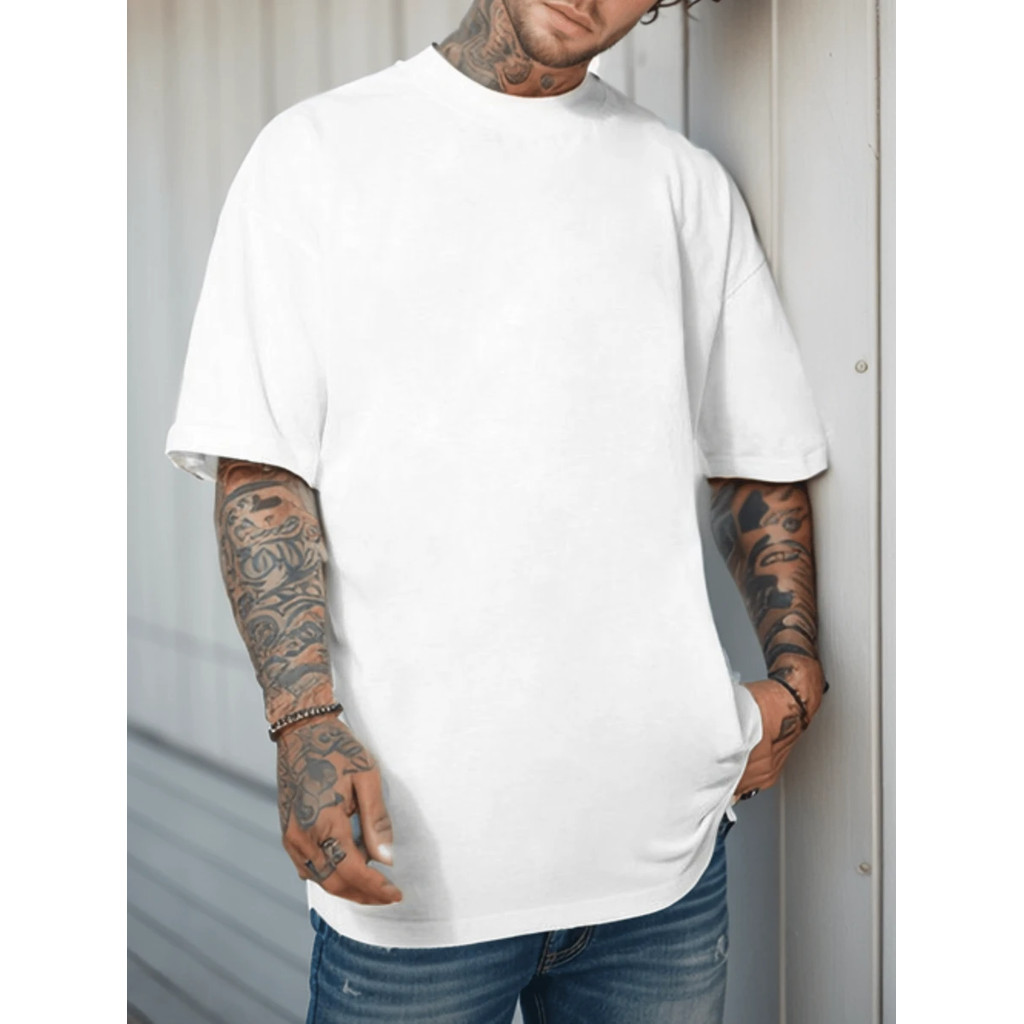 Camiseta Oversized Masculino Streetwear Camisa Oversized 100% Algodão Fio 30.1 – Gola Alta, Estilo e Conforto Premium