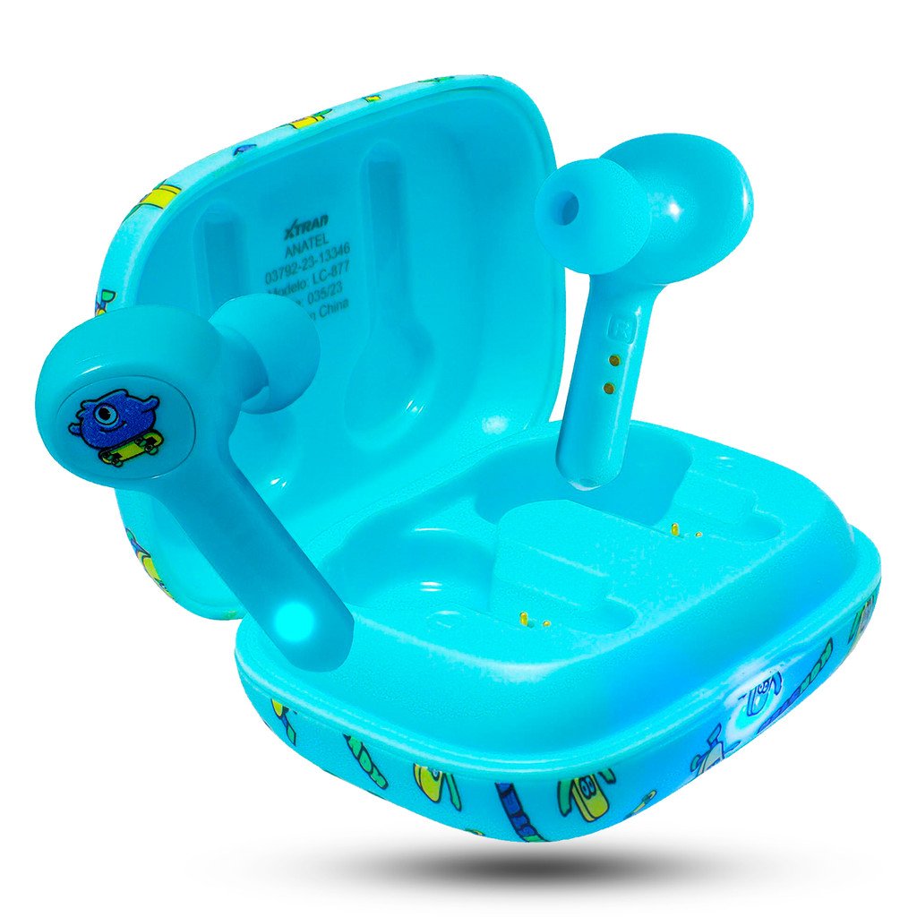 Fone de Ouvido Sem Fio TWS com Touch Estojo de Recarga LEDs Som Imersivo e Estilo Compacto